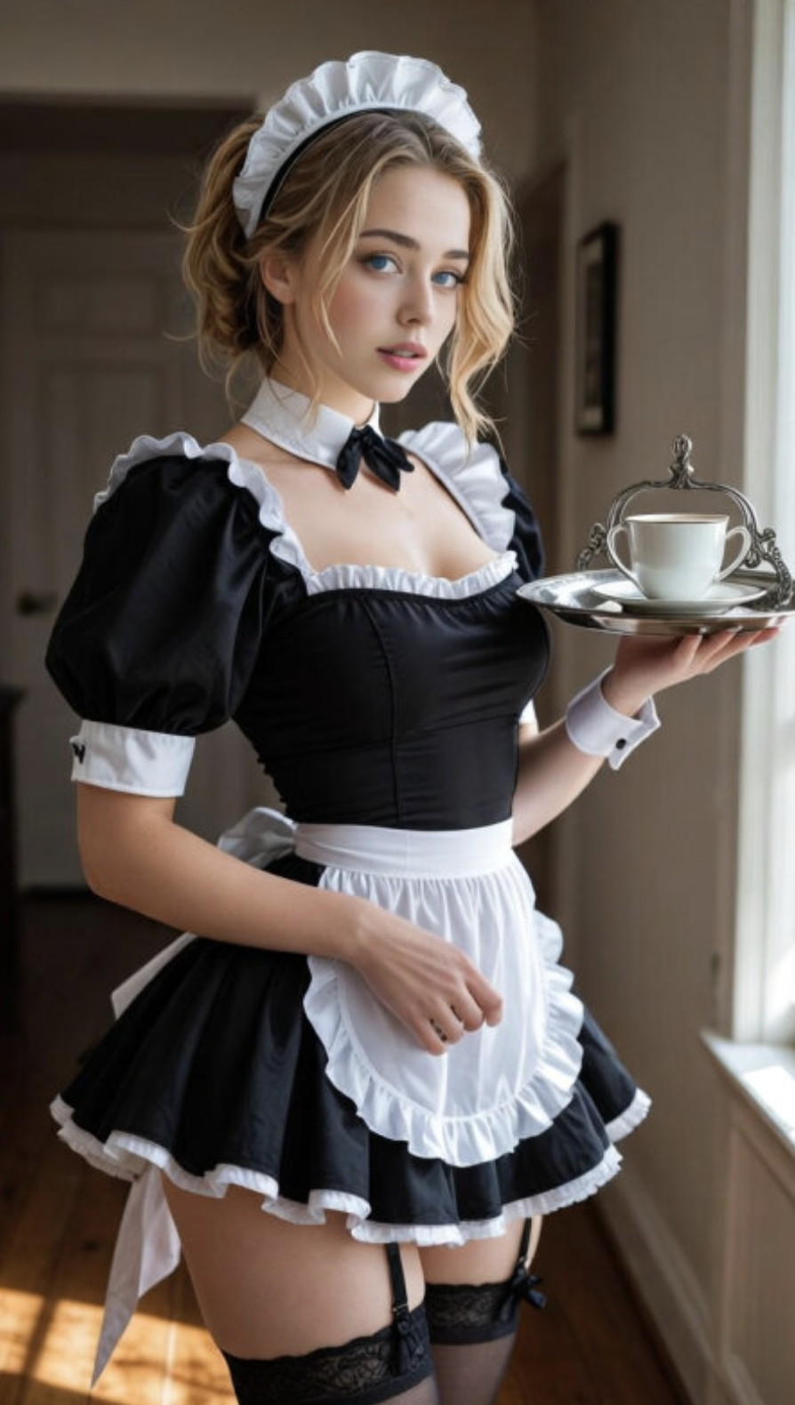Adult AI companion in a roleplay costume